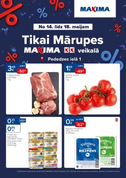 MAXIMA - Tikai Mārupe, Pededzes iela 1 (14.05.2026 - 18.05.2026)