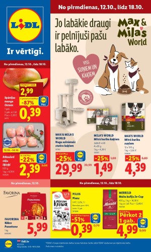 	LIDL - Aktuālais akciju buklets (12.10.2026 - 18.10.2026)