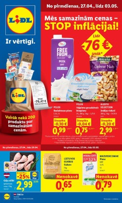 	LIDL - Aktuālais akciju buklets (27.04.2026 - 03.05.2026)